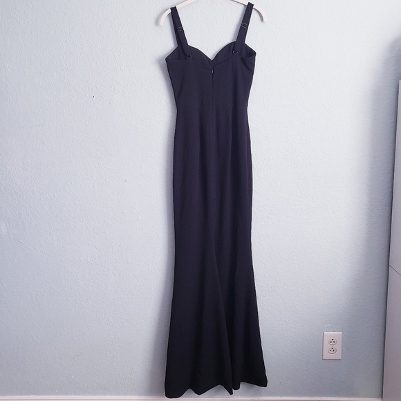 Dress The Population Brooke Cut Out Twist High Slit Black Gown - Picture 6 of 7